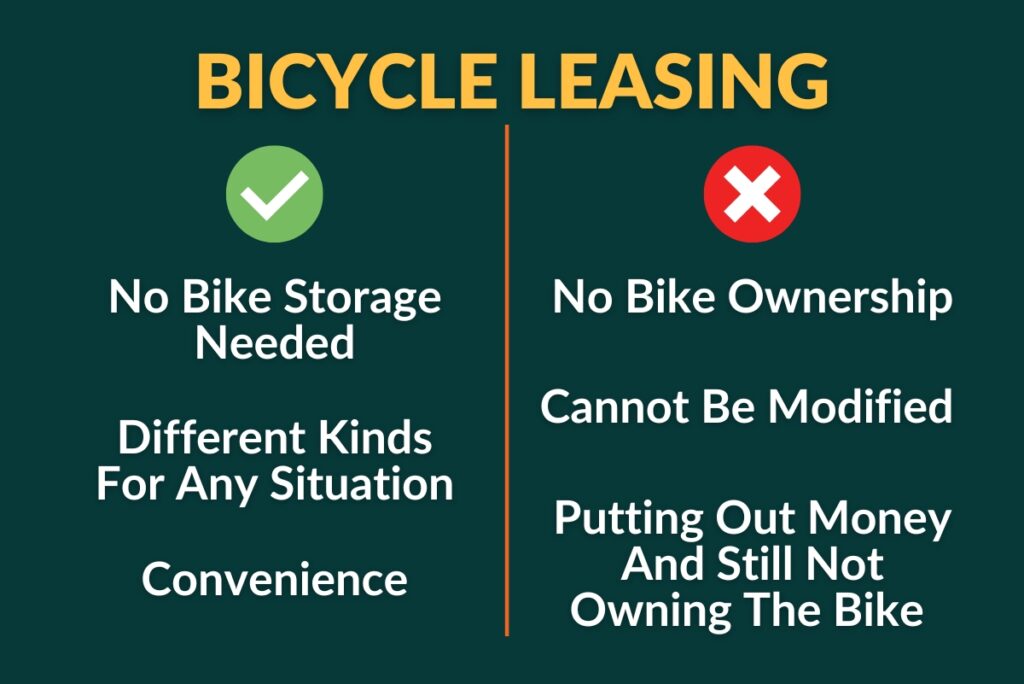 Pros and cons of bicycle leasing