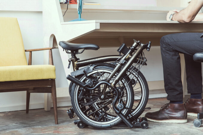 Brompton Electric C Line folded