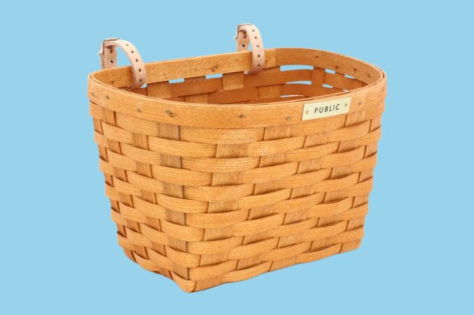 public front bikes basket blue